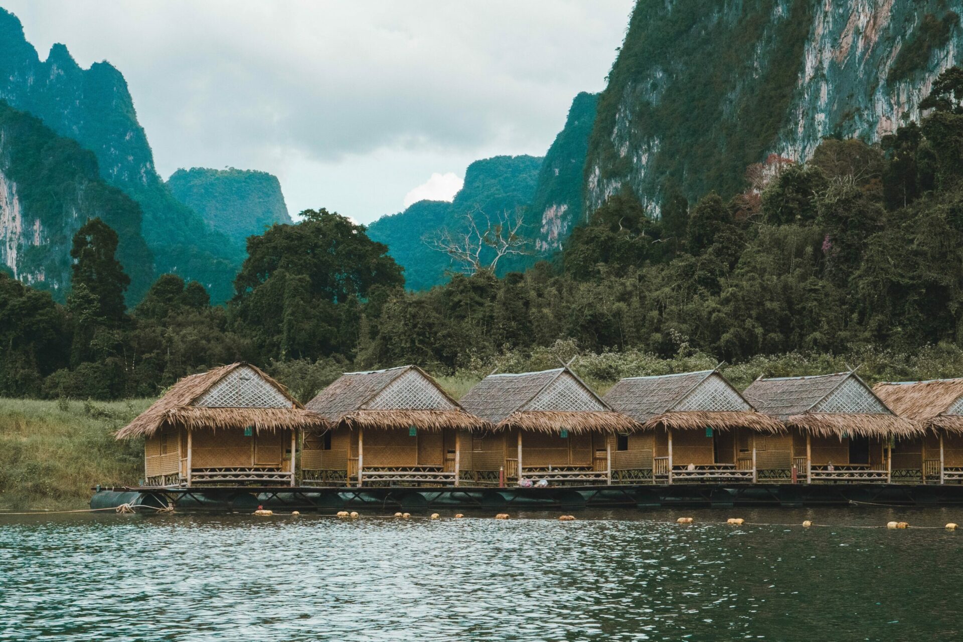 Hotel on the water in Khao Sok National Park, Thailand