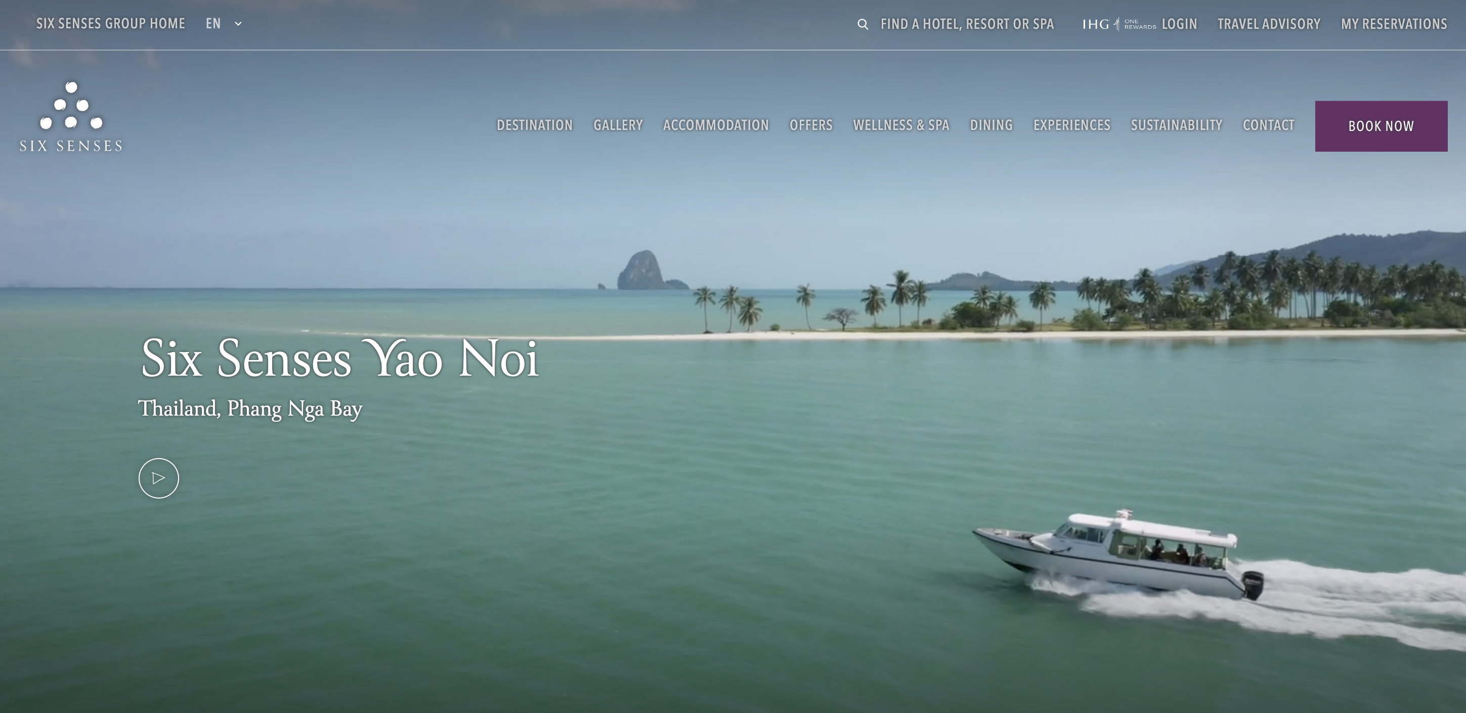 Koy Yao Noi Resort Hotel Website Design